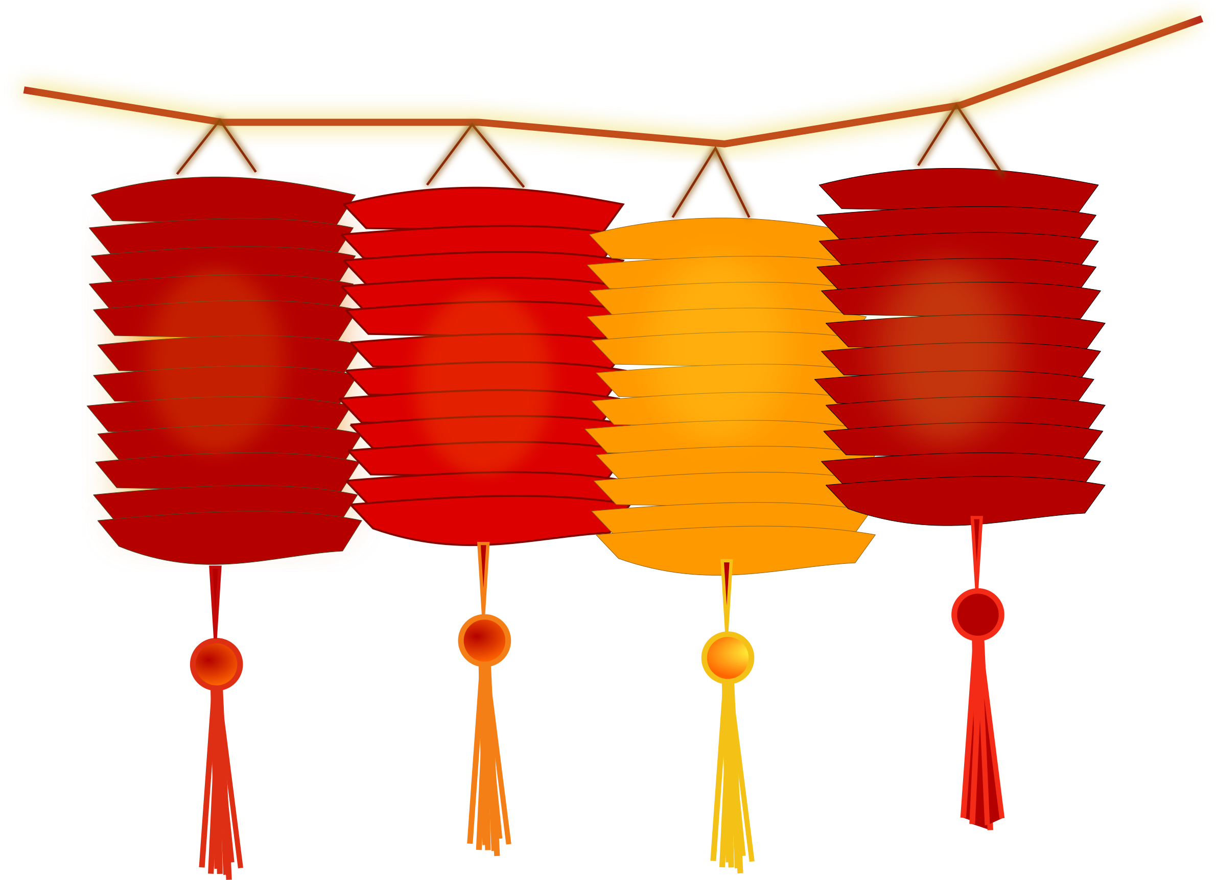 Red Hanging Chinese Lantern PNG Clipart Background