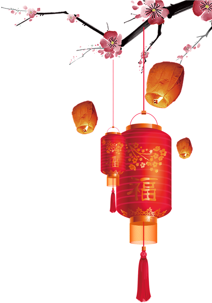 Red Hanging Chinese Lantern PNG HD Quality