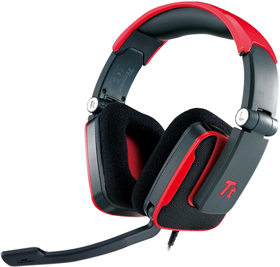 Red Headset PNG Clipart Background