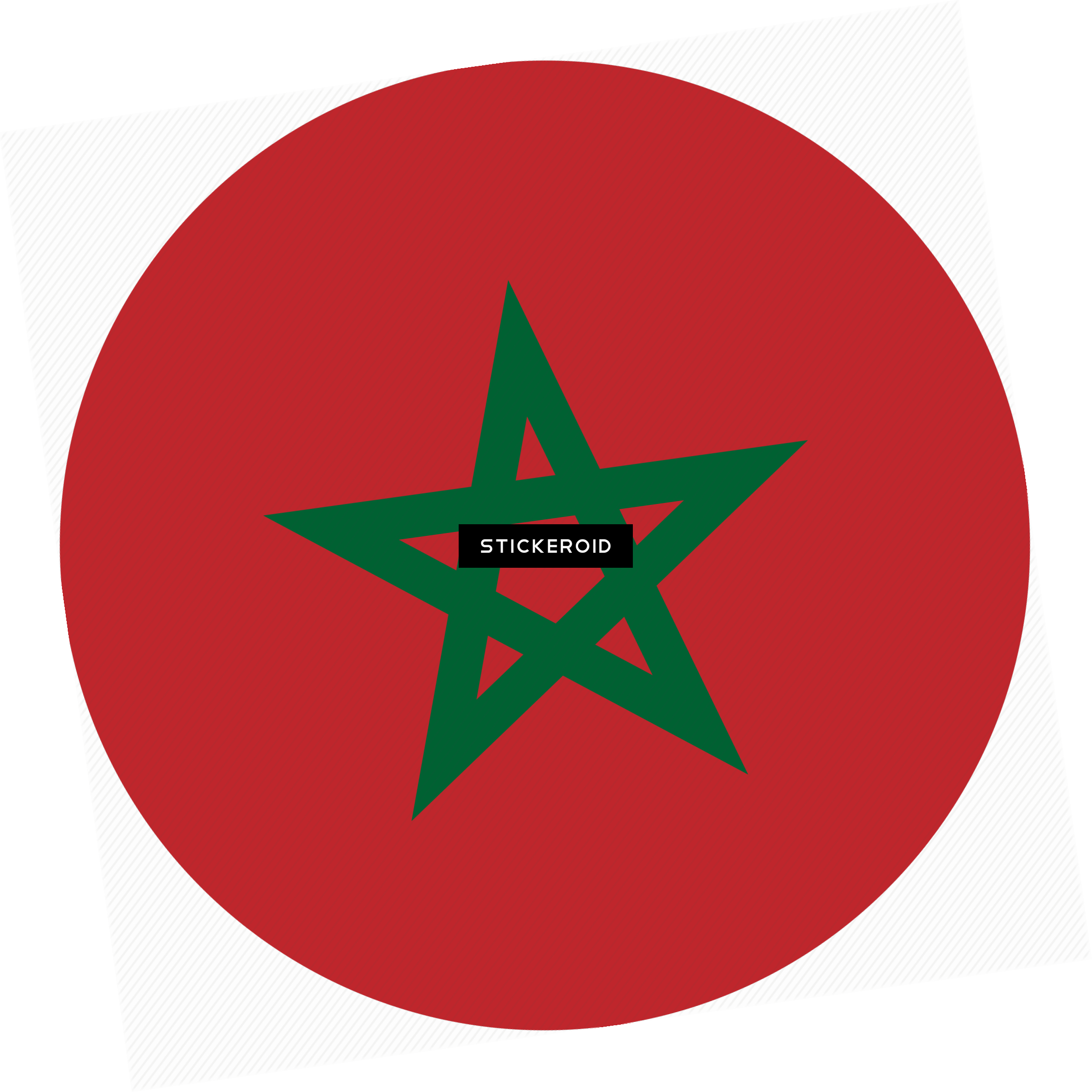 Round Morocco Flag PNG Clipart Background
