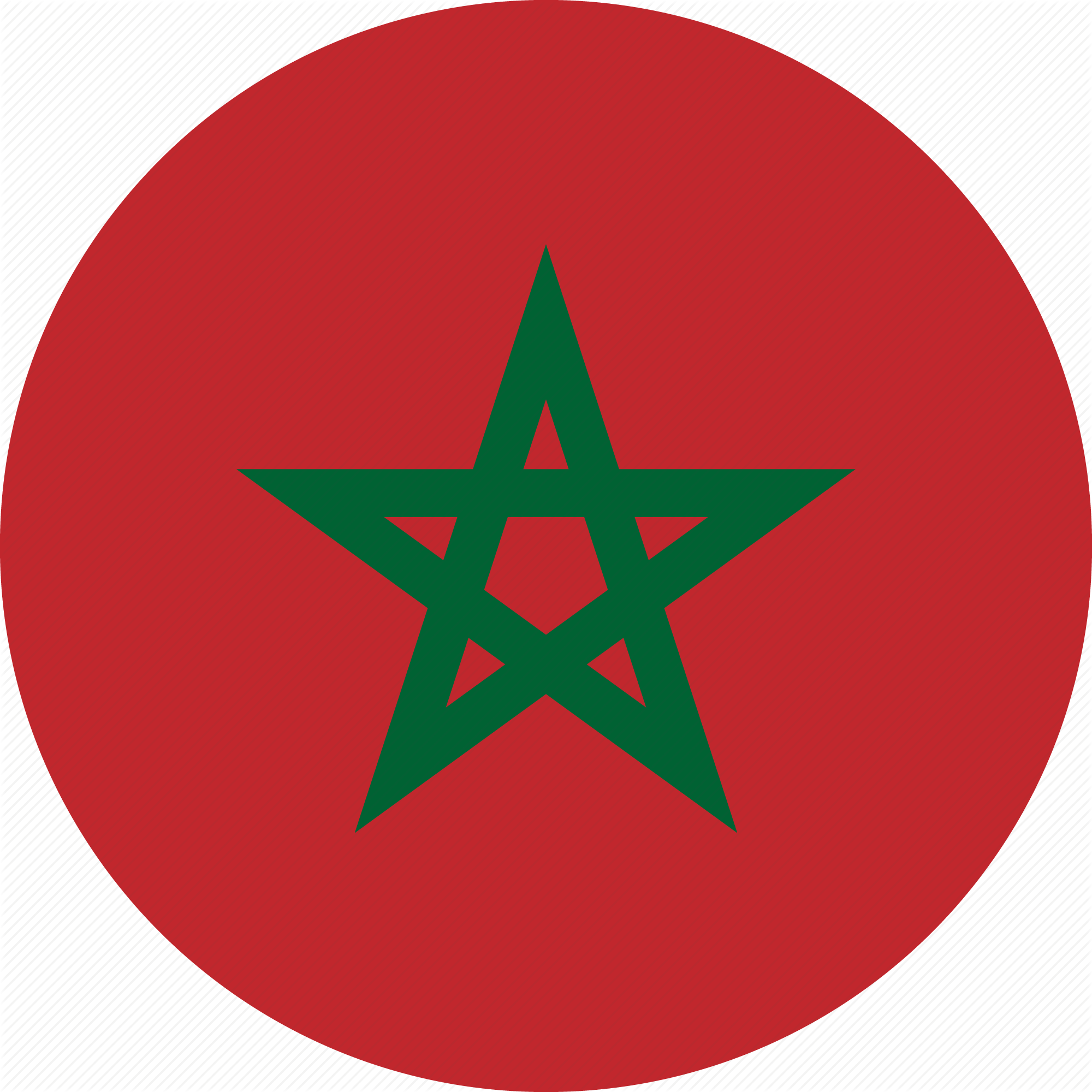 Round Morocco Flag PNG HD Quality
