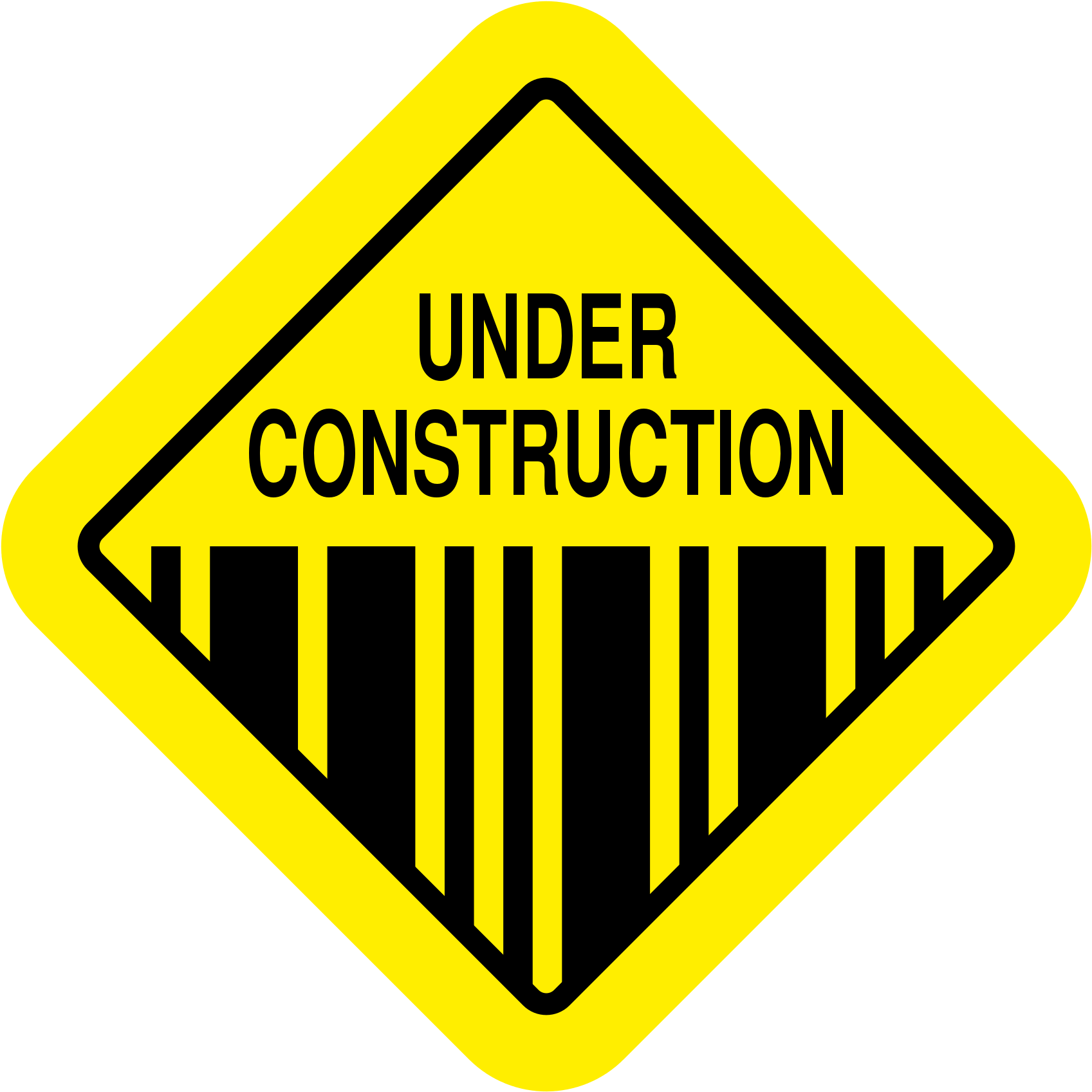 Under Construction Sign PNG Clipart Background