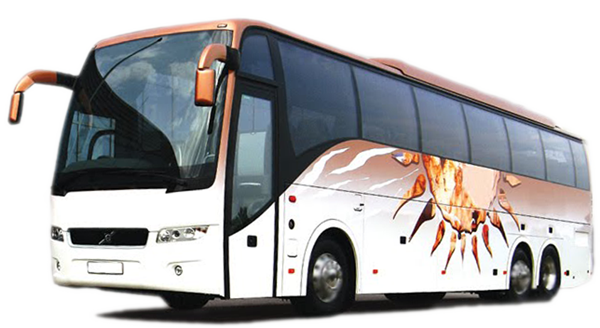 White Bus Free PNG