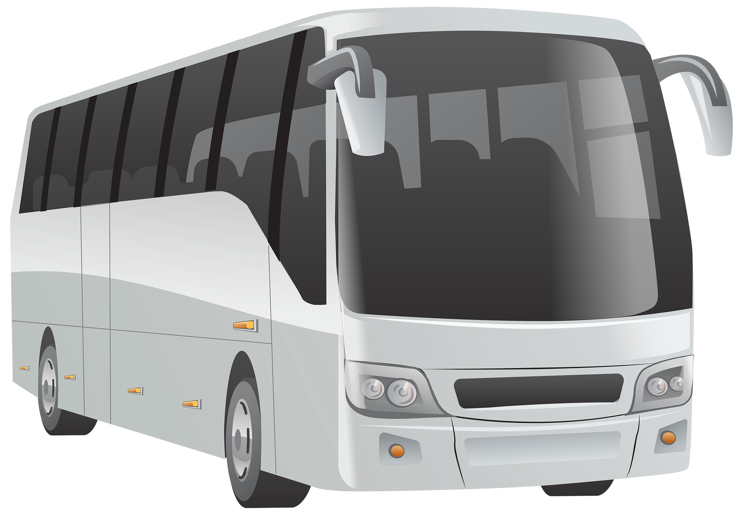 White Bus Transparent Image