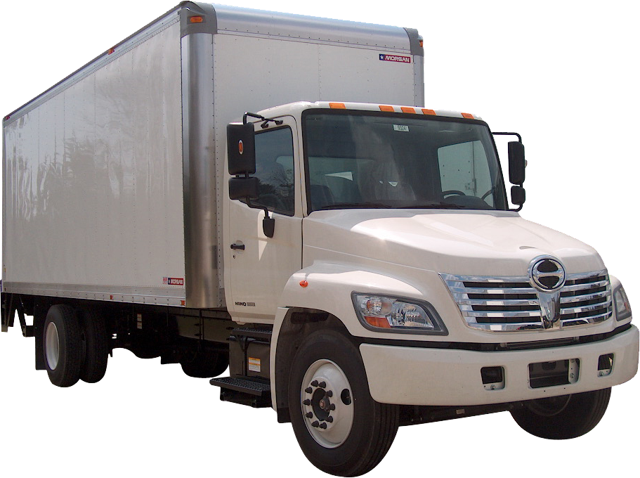 White Cargo Truck Free PNG