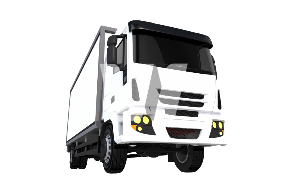 White Cargo Truck Transparent File