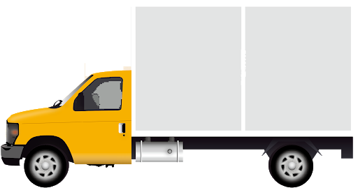 White Cargo Truck Transparent Image