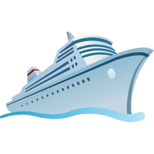 White Cruise Ship Background PNG Image