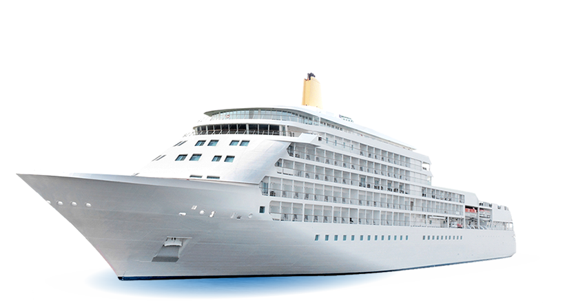 White Cruise Ship Transparent Background