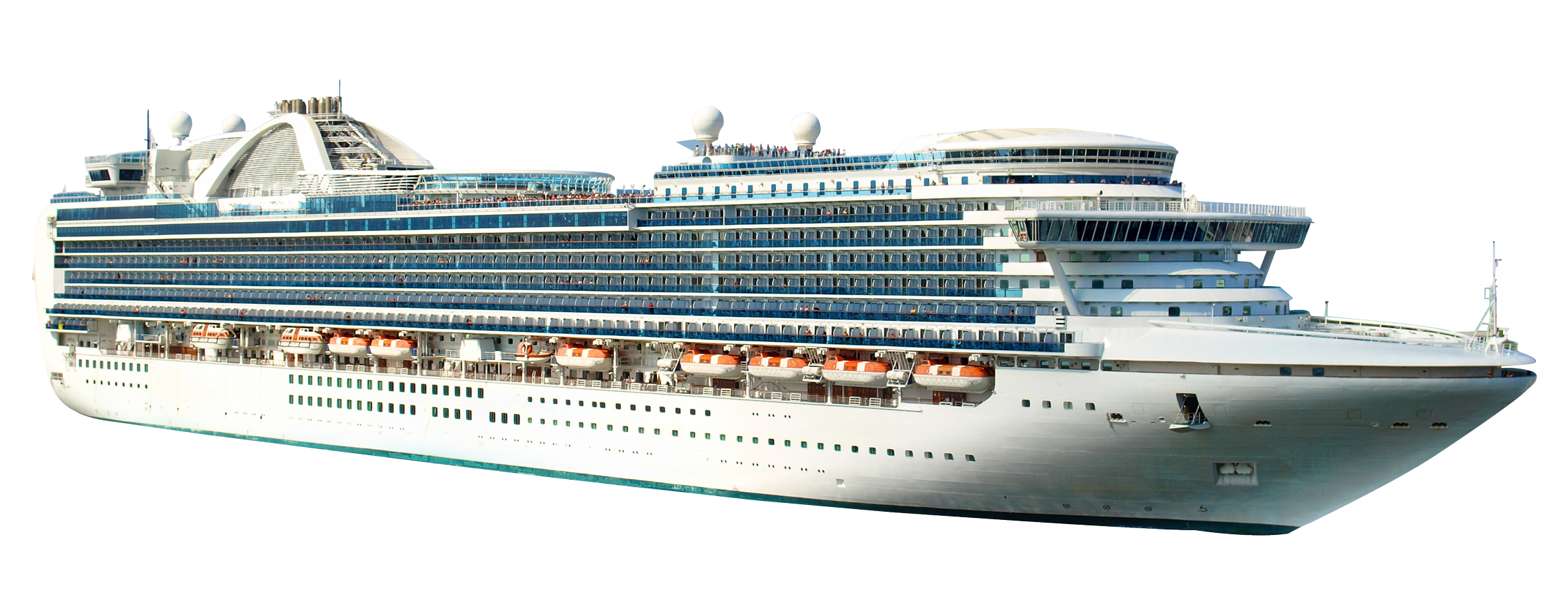 White Cruise Ship Transparent Free PNG