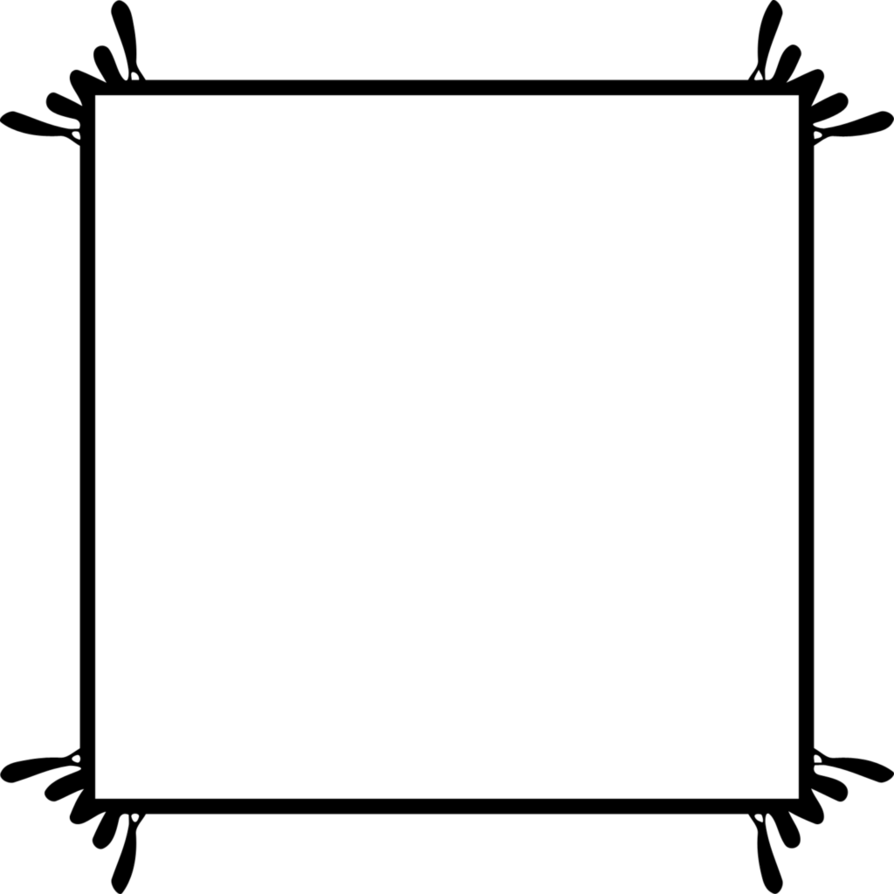 Black Square Frame Transparent PNG
