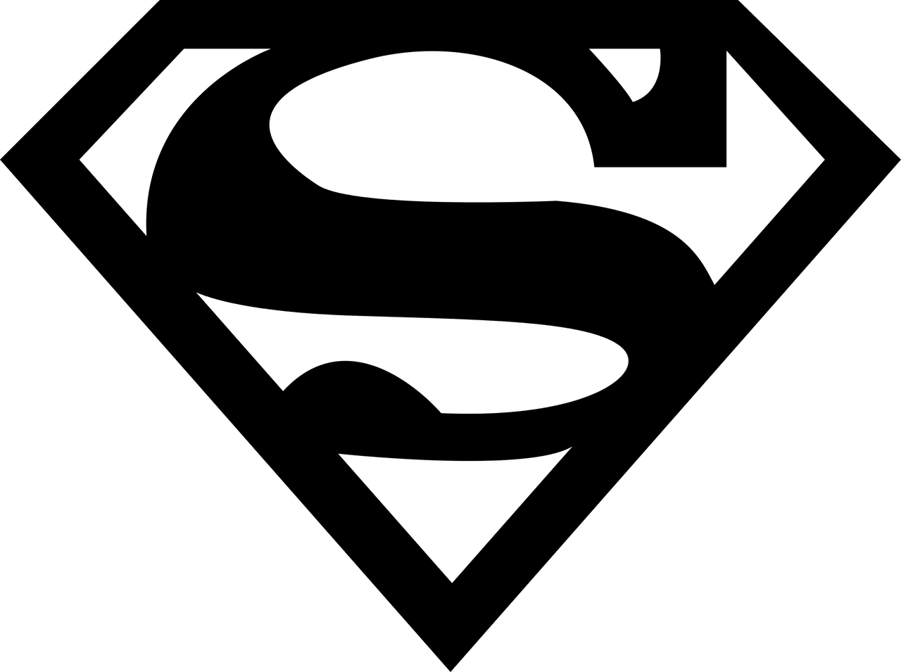 Black Superman Logo PNG Clipart Background