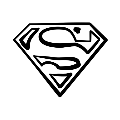 Black Superman Logo Transparent File