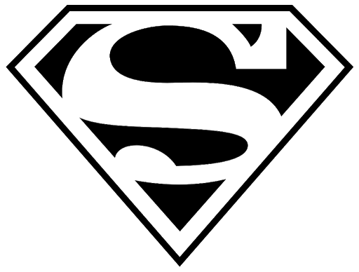Black Superman Logo Transparent PNG