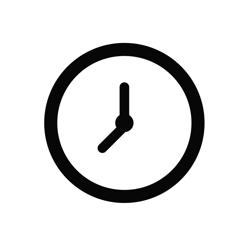Black Time Clock Download Free PNG