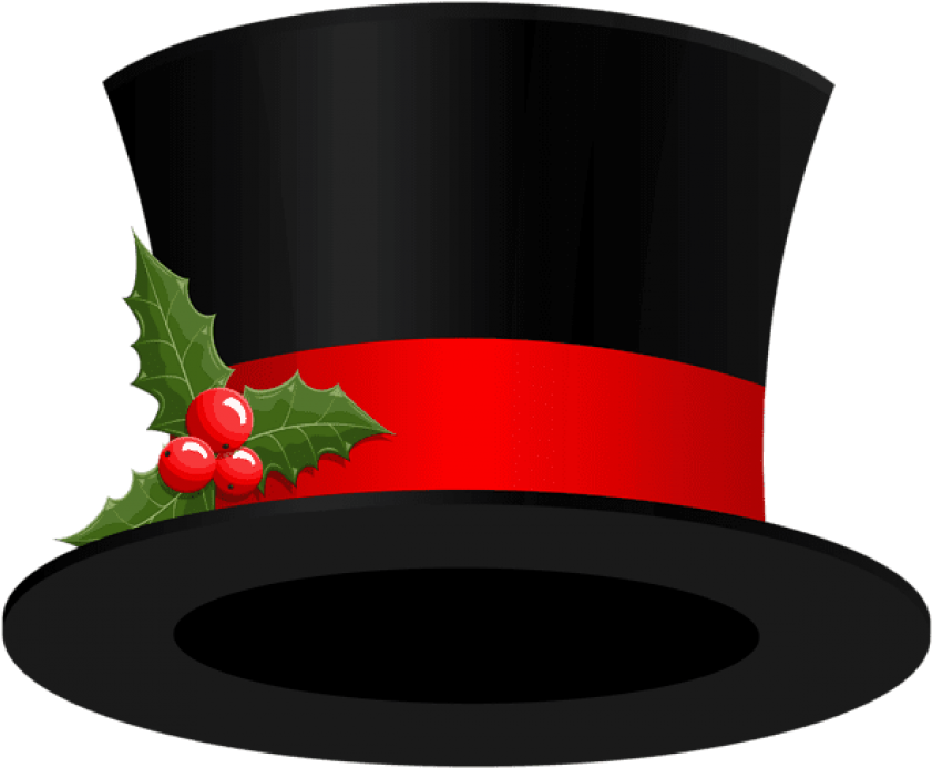Black Top Hat Background PNG Image
