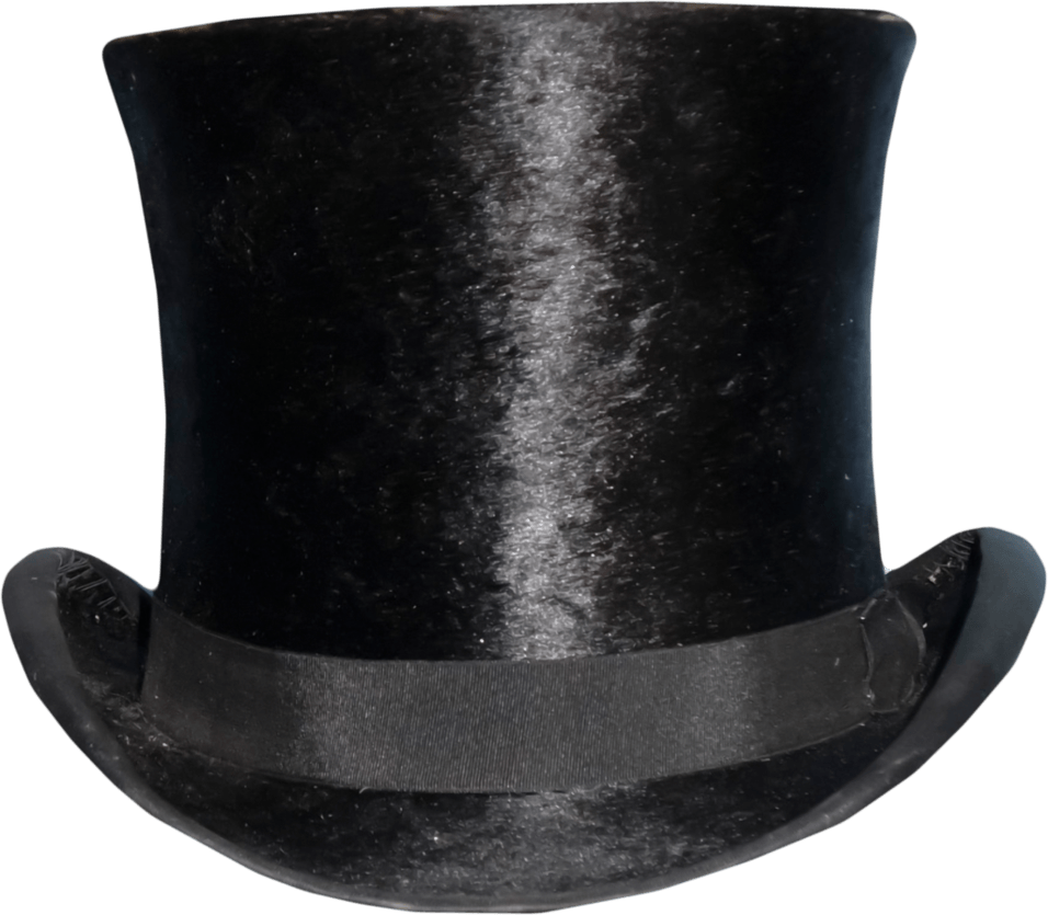 Black Top Hat Transparent PNG