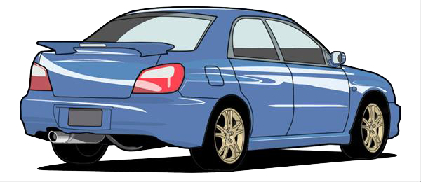 Blue Subaru Transparent File