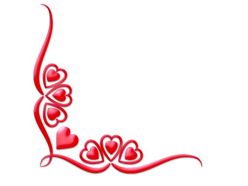 Cute Valentines Day Border Transparent PNG