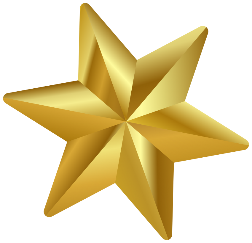 Gold Vector Star Transparent PNG
