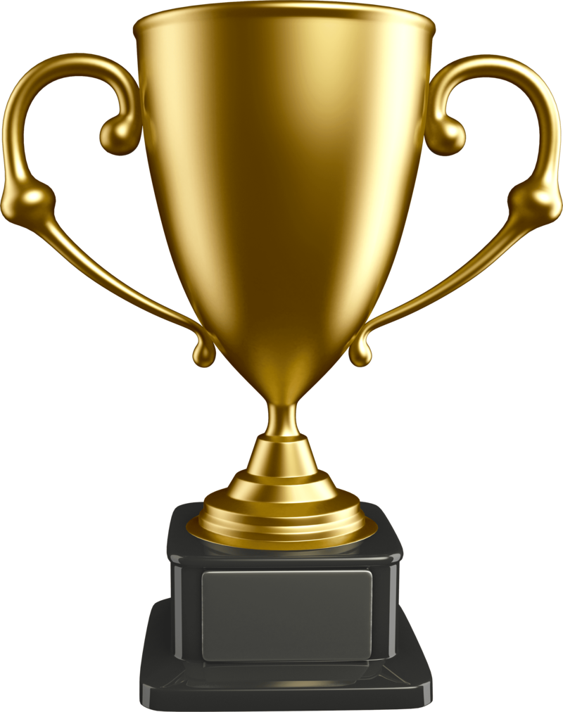 Gold Winner Trophy PNG Clipart Background