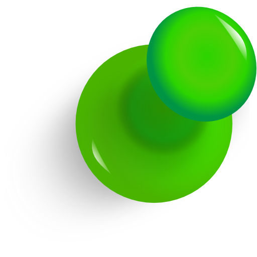 Green Thumbtack Background PNG Image