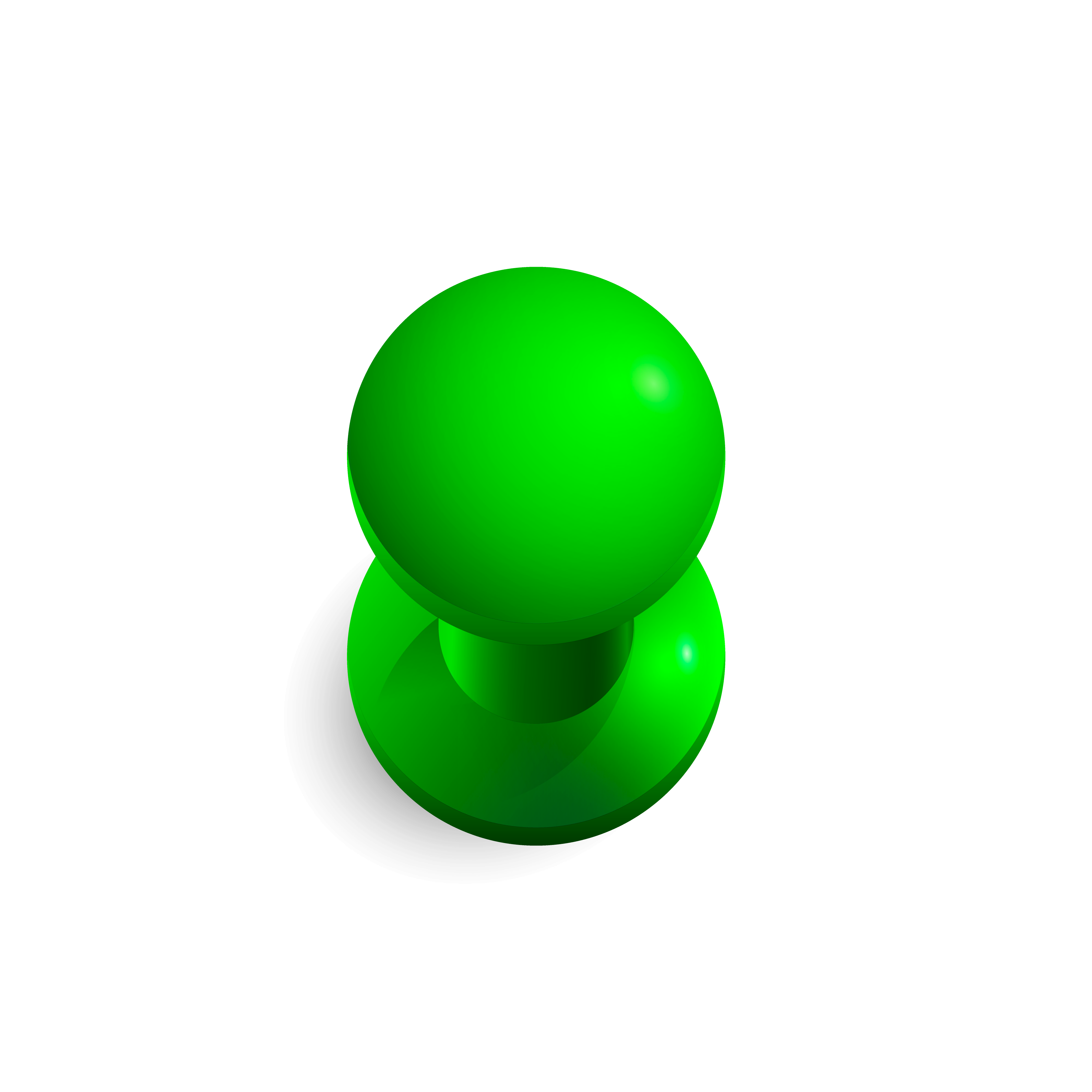 Green Thumbtack Transparent Background