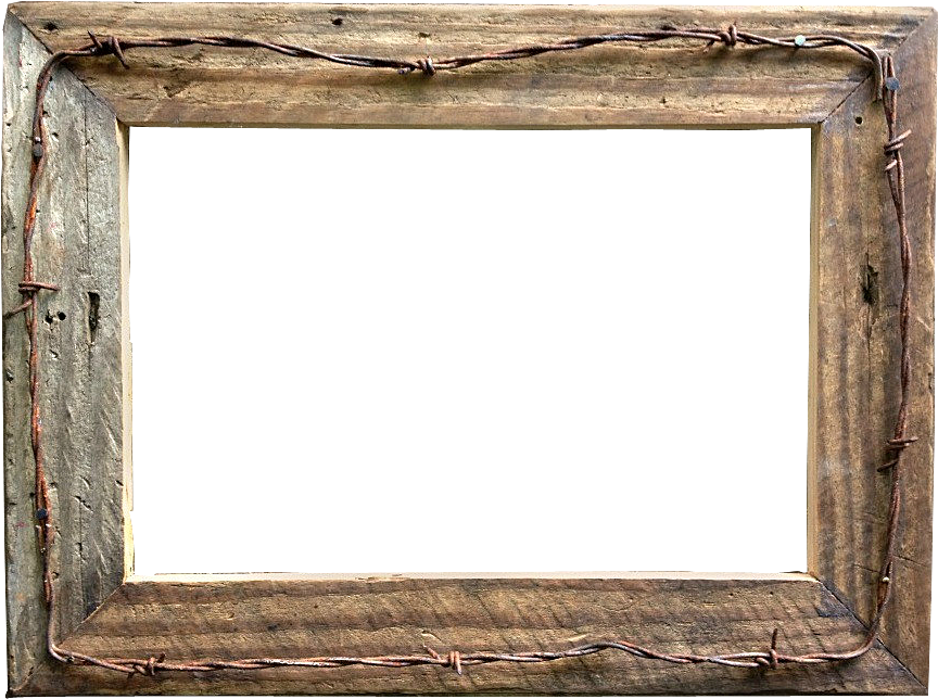 Vieux cadre en bois transparent libre PNG