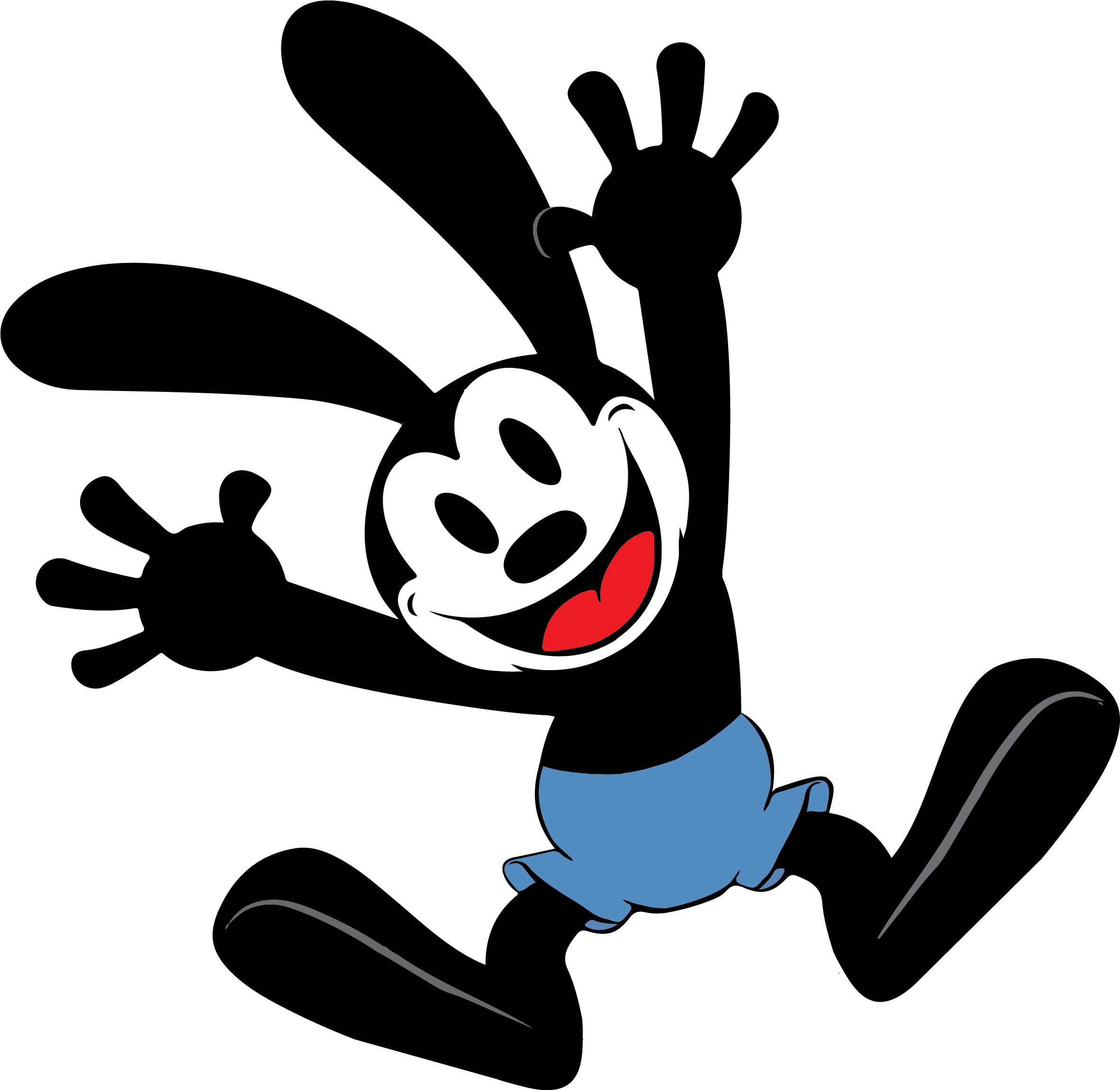 Oswald The Lucky Rabbit Character PNG Clipart Background