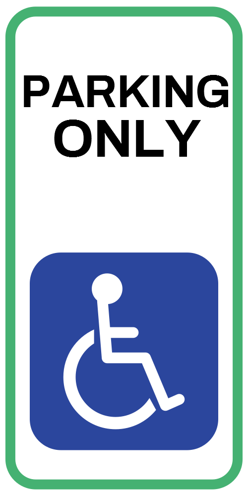 Parking Only Sign Background PNG Image