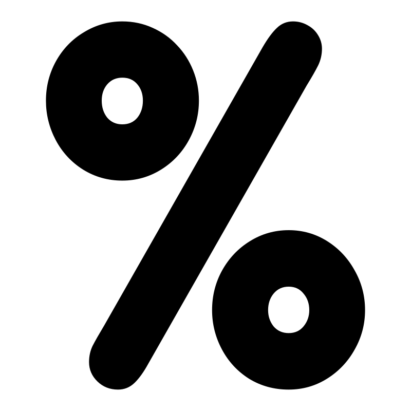 Percentage Symbol Transparent Free PNG