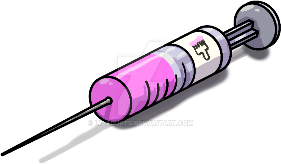 Pink Syringe Background PNG Image