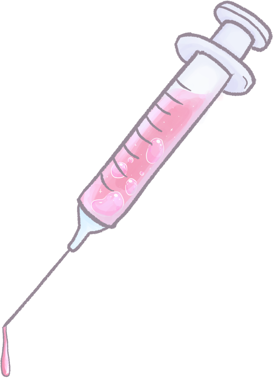 Pink Syringe PNG Clipart Background