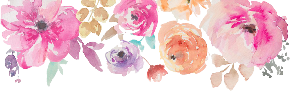 Pink Water Color Flower PNG Clipart Background