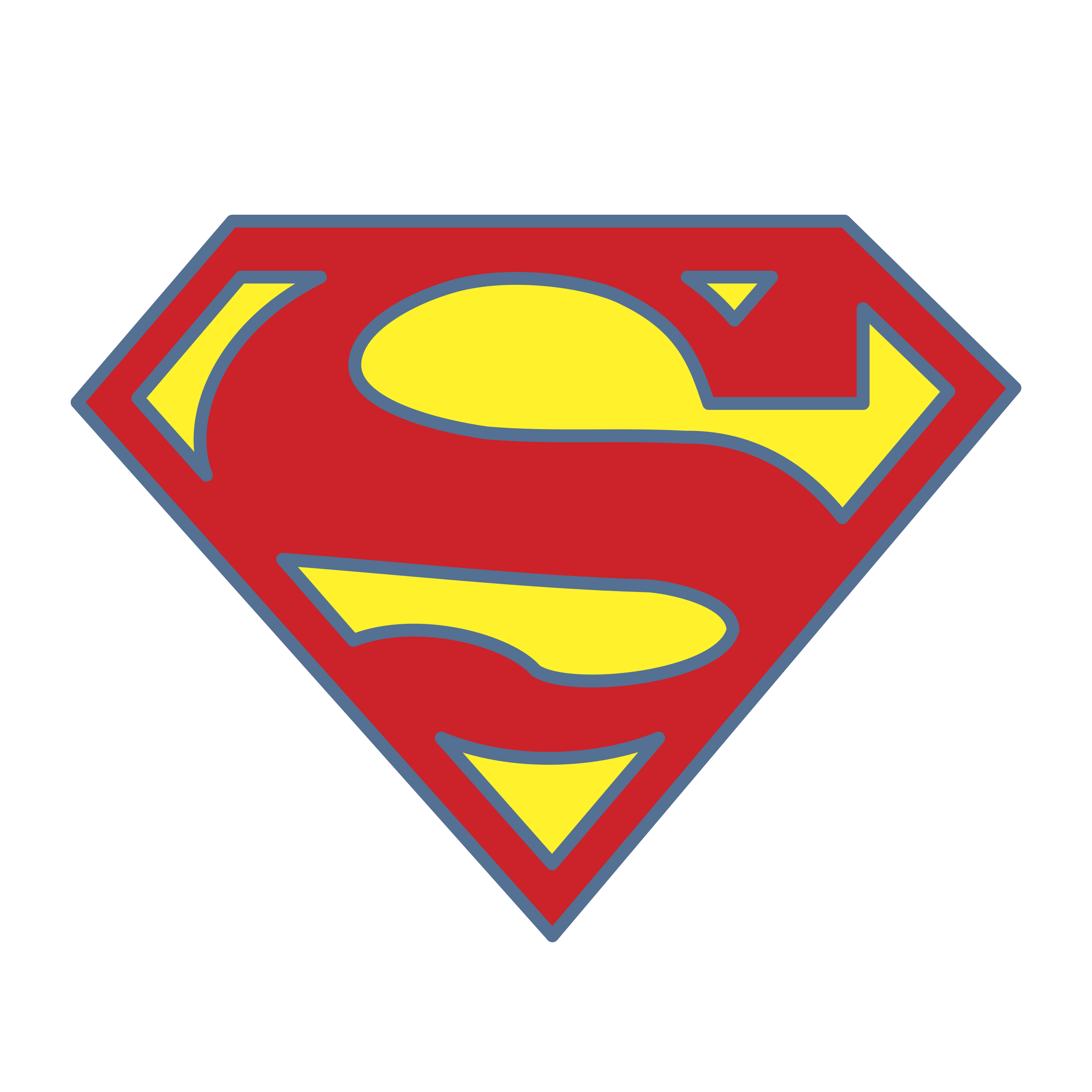 Red Superman Logo PNG Clipart Background