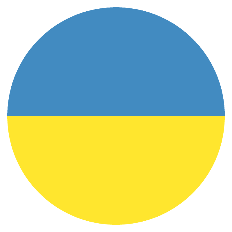 Round Ukraine Flag Background PNG Image