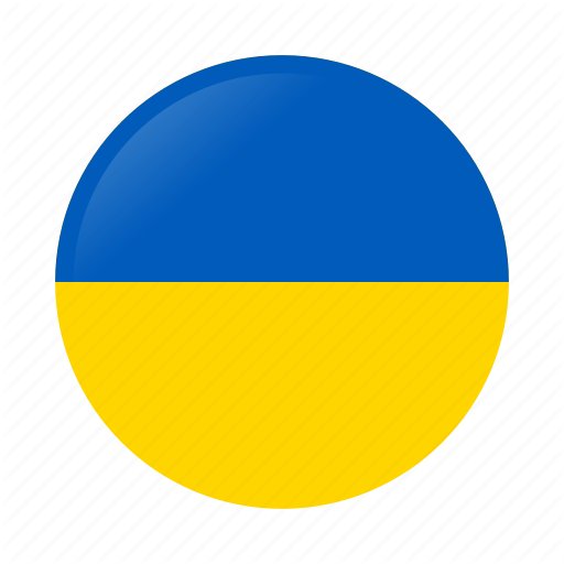Round Ukraine Flag PNG Clipart Background