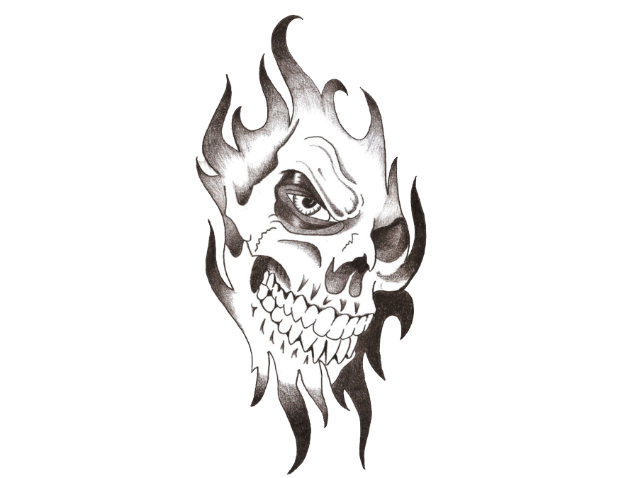 Skull Tattoo Background PNG Image
