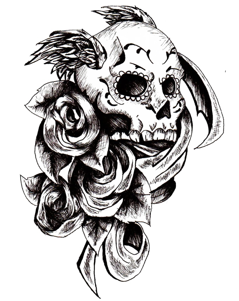 Skull Tattoo PNG Clipart Background