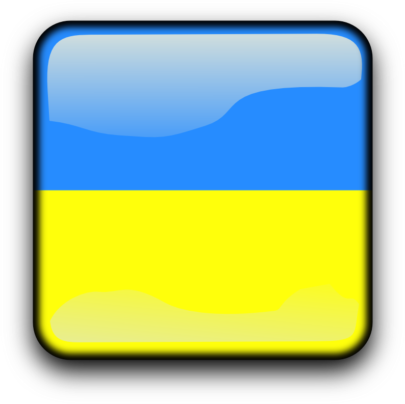 Square Ukraine Flag PNG Clipart Background