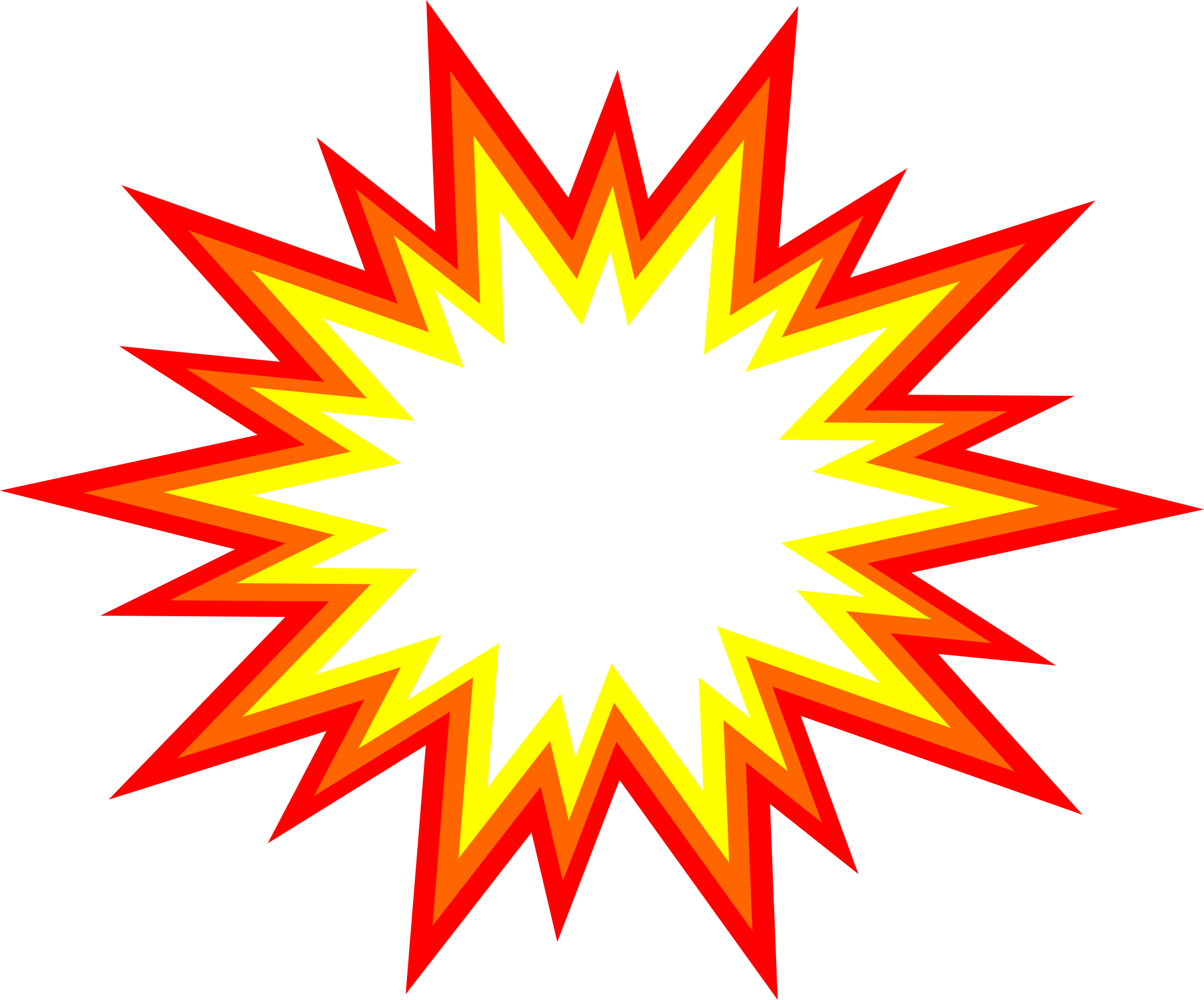 Starburst Explosion PNG Clipart Background