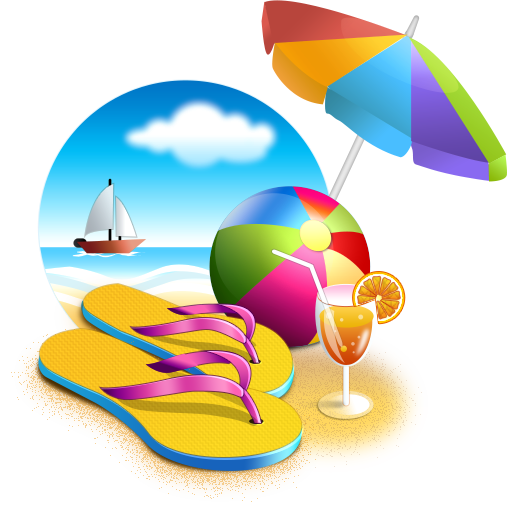 Summer Vacation Background PNG Image