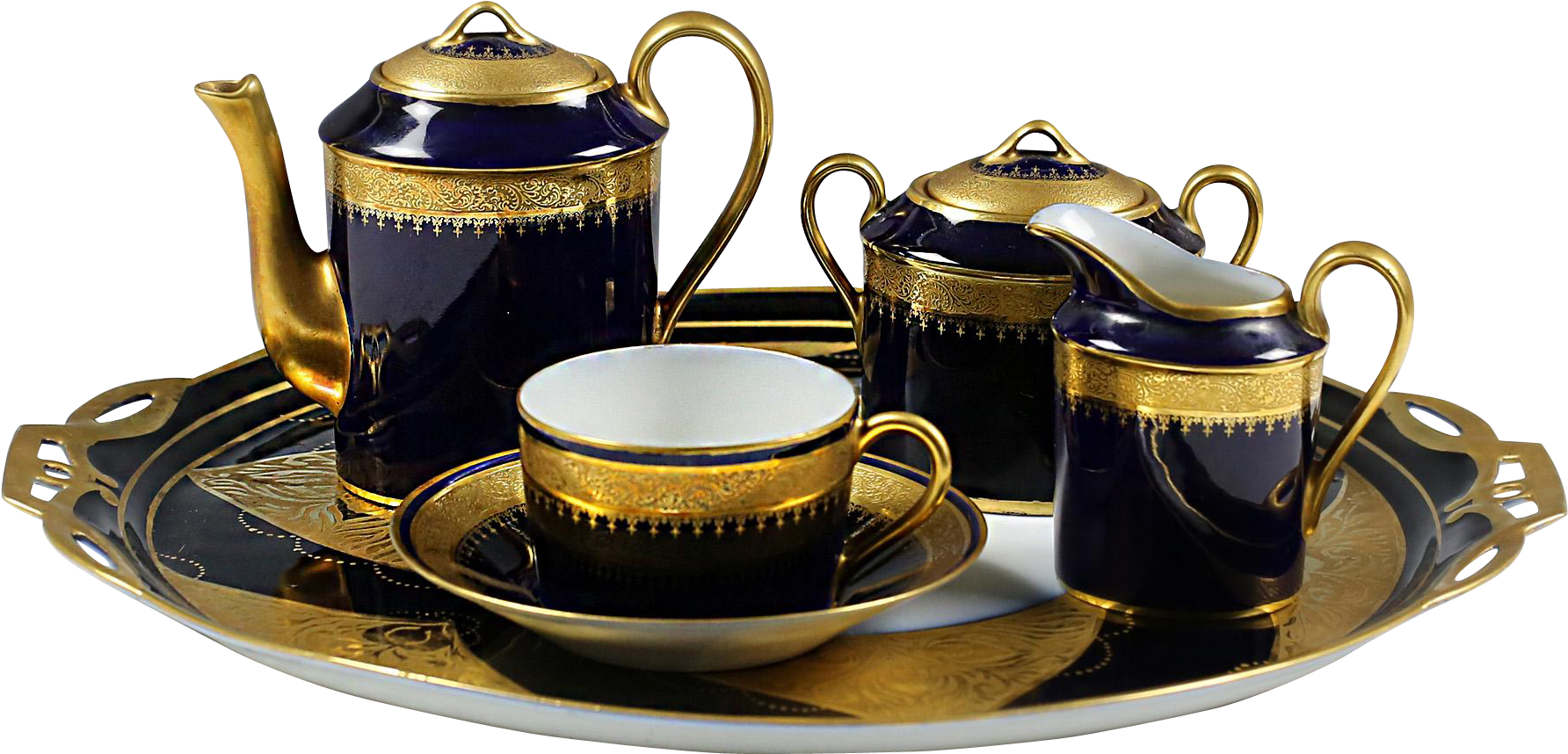 Tea Set Background PNG Image