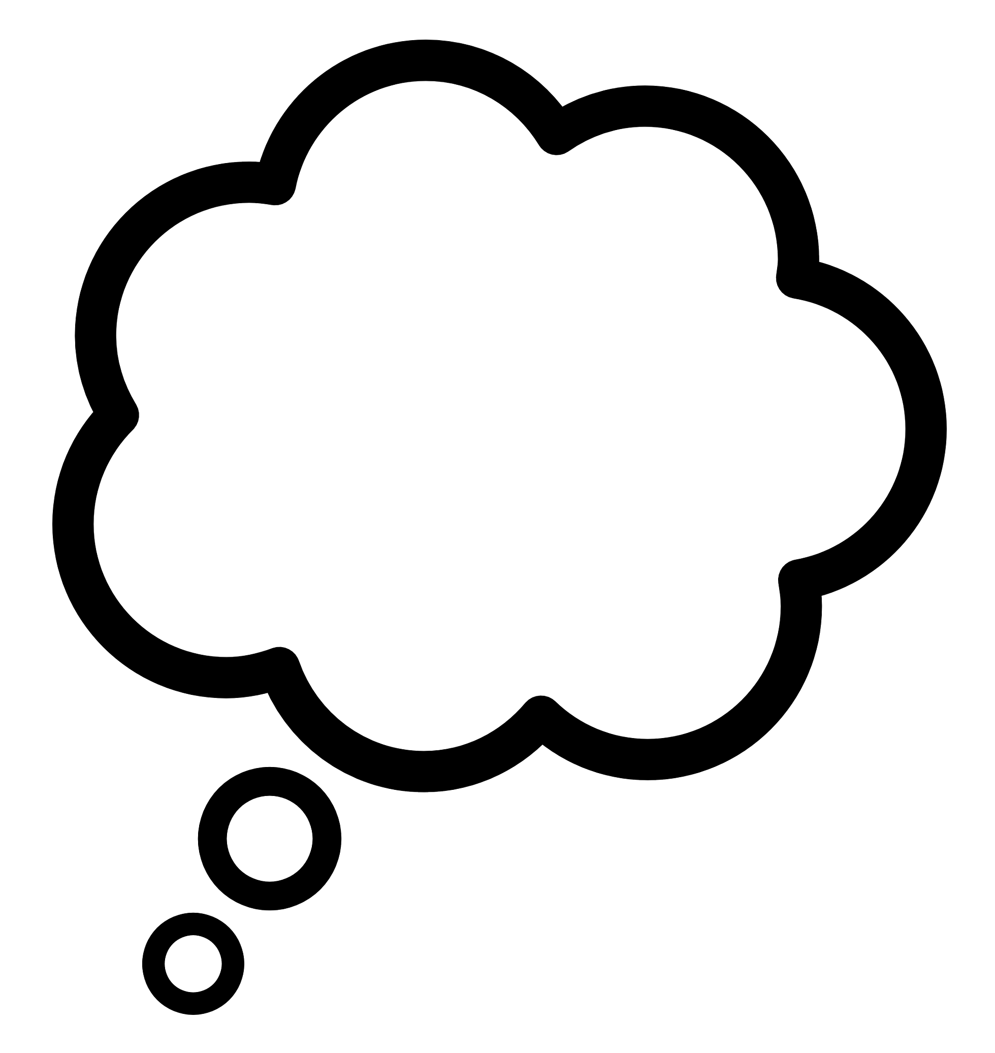 Thinking Thought Bubble PNG HD Quality