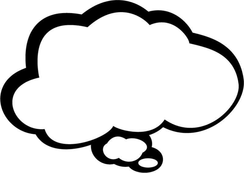 Thought Speech Bubble Background PNG Image