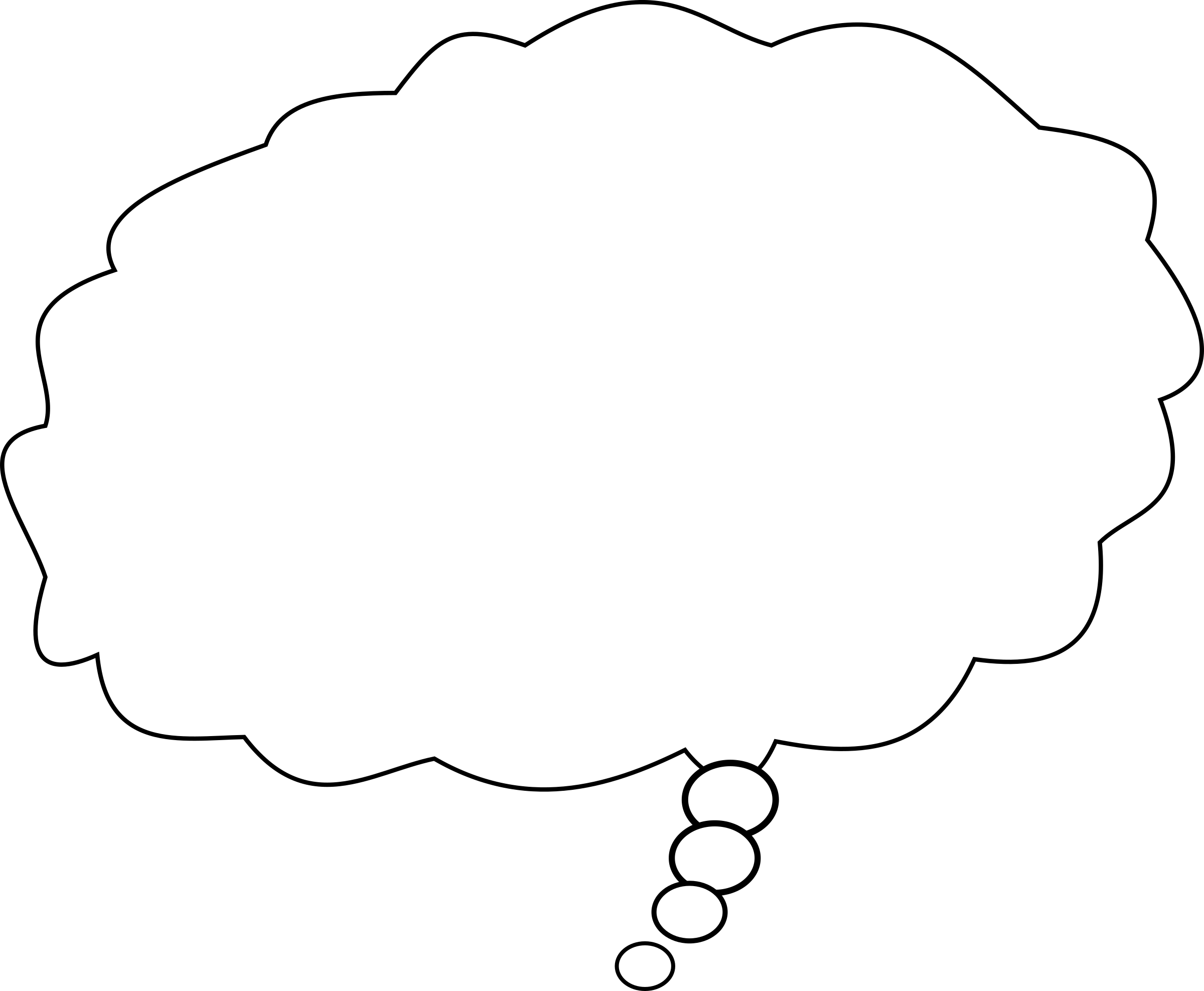 Thought Speech Bubble Background PNG