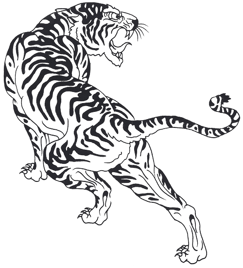 Fichier transparent tatouage tigre