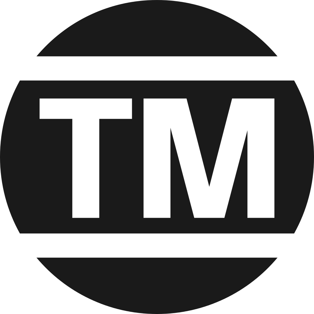 Торговая марка. Товарный знак. Логотип ТМ. Значок товарного знака.