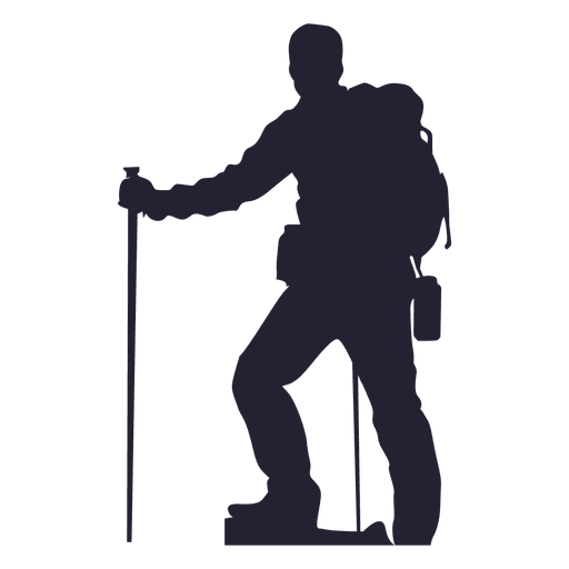 Trekking Silhouette PNG HD Quality