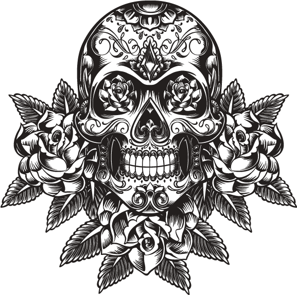 Tribal Skull Tattoo PNG Free File Download